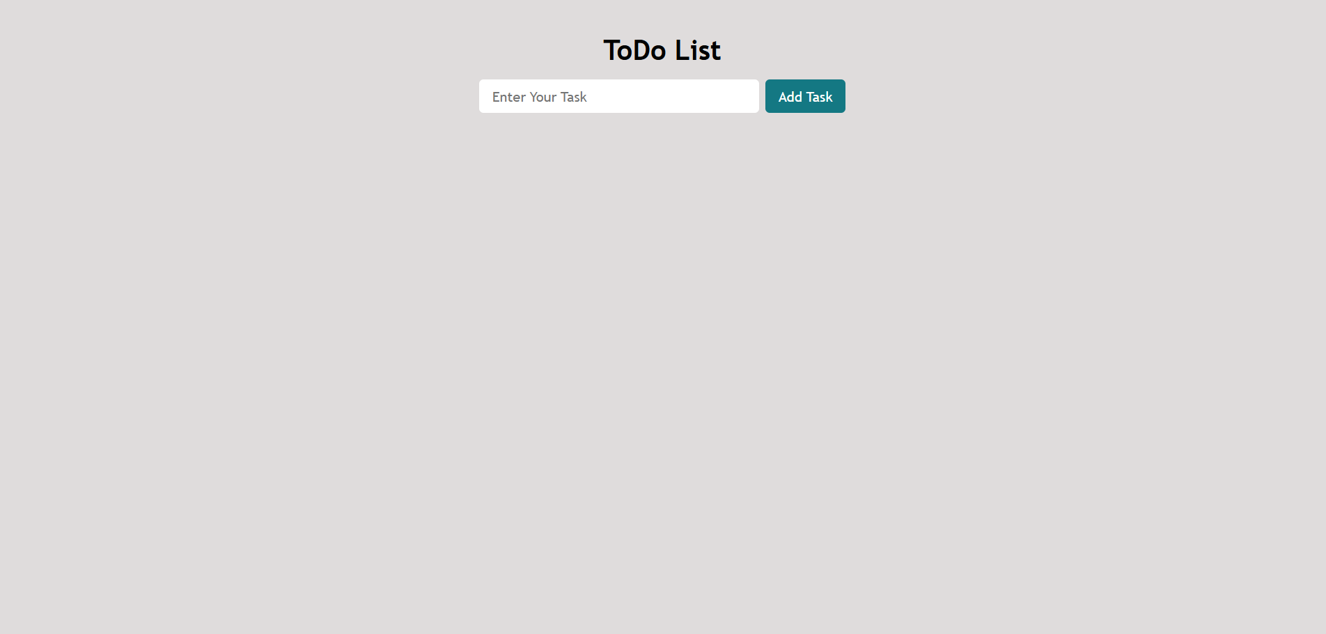 To-Do List App Screenshot